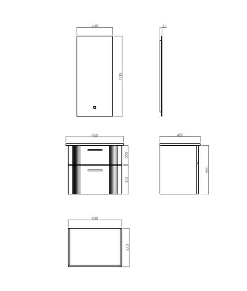 Orka Bari 65 Ayna Dolaplı Asma Banyo Dolabı