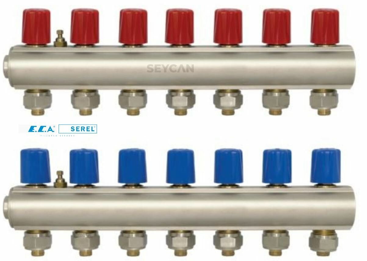 Eca Kollektör 1'' Debi Ayarlı 7'li Mavi