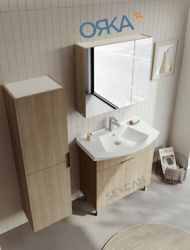 Orka Purus 80 cm Ayaklı Banyo Dolabı