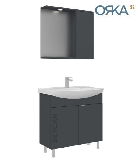 Orka Purus 80 cm Ayaklı Banyo Dolabı