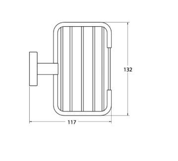 Ege Rozetli Kare Sabunluk Krom