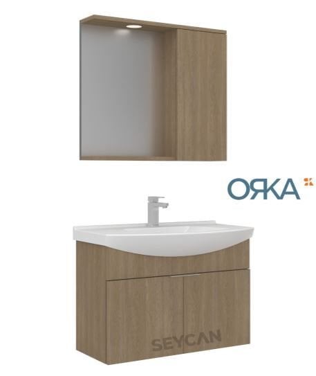 Orka Purus 80 cm Asma Banyo Dolabı