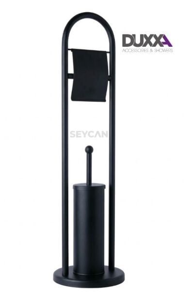 Duxxa Ayaklı Wc Fırçalık Set Siyah