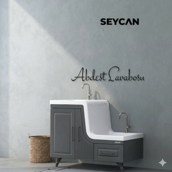 Shower Ceylin 105 cm Abdest Banyo Dolabı