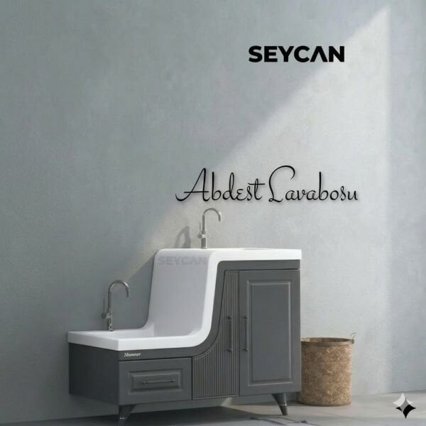 Shower Ceylin 105 cm Abdest Banyo Dolabı