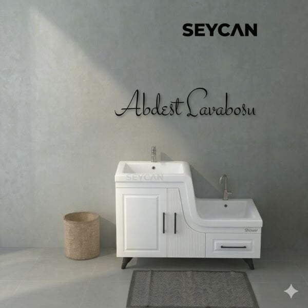 Shower Ceylin 105 cm Abdest Banyo Dolabı