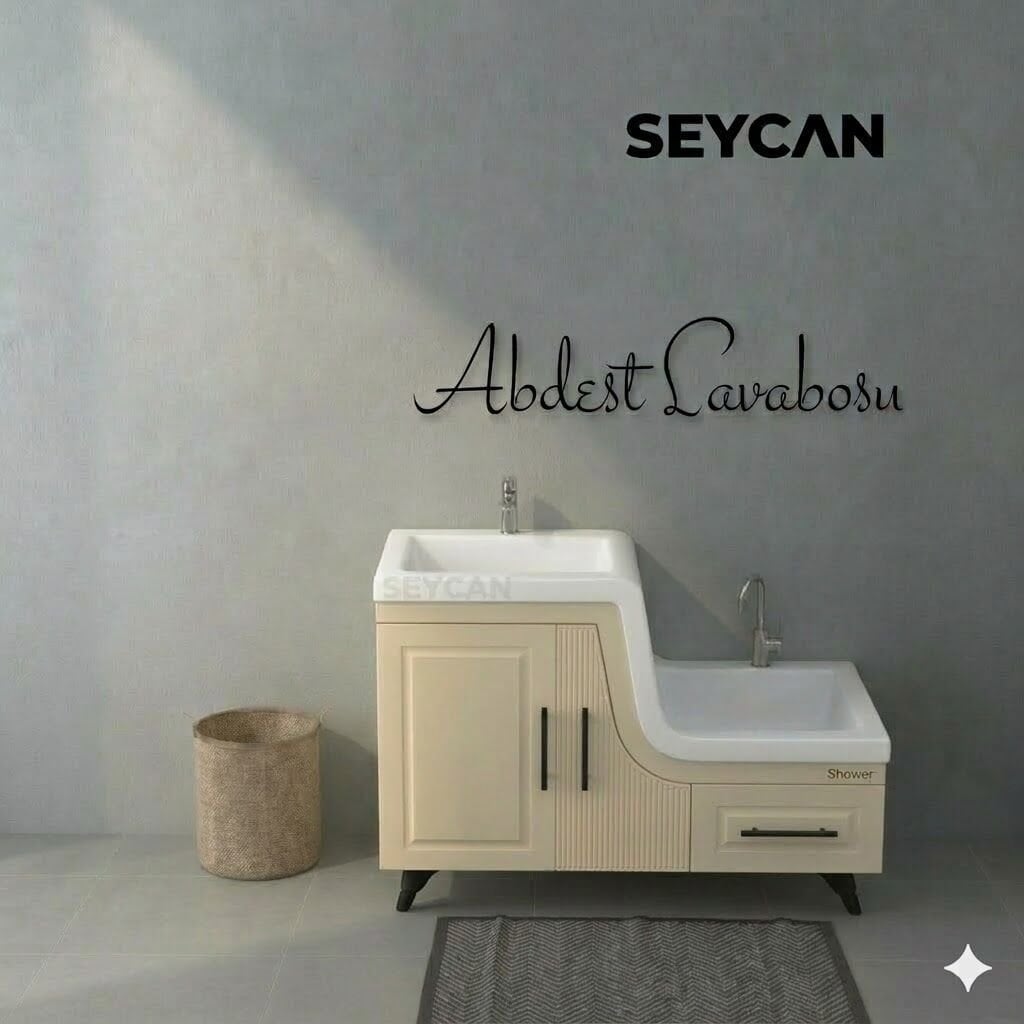 Shower Ceylin 105 cm Abdest Banyo Dolabı