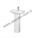 Güral Nero Lavabo + Kolon Ayak 34X46