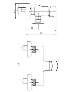 ECA Vera Duş Bataryası Krom