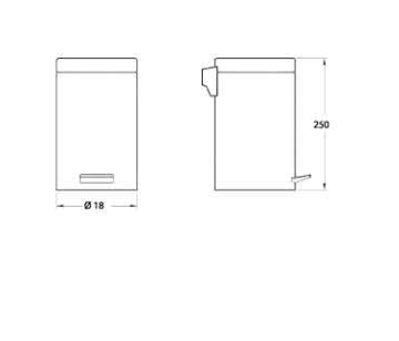 3 LT Pedallı Çöp Kovası
