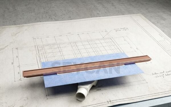 Evimetal Zetline Duş Kanalı Bronz 60 cm Yandan Çıkış