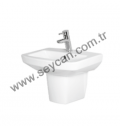 Güral Nero Lavabo + Yarım Ayak 34X46