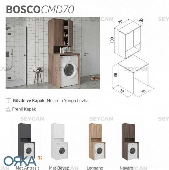 Orka Bosco Çamaşır Makinesi Dolabı
