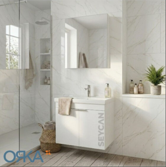 Orka Desna 60 cm Asma Banyo Dolabı
