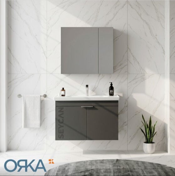 Orka Desna 80 cm Asma Banyo Dolabı