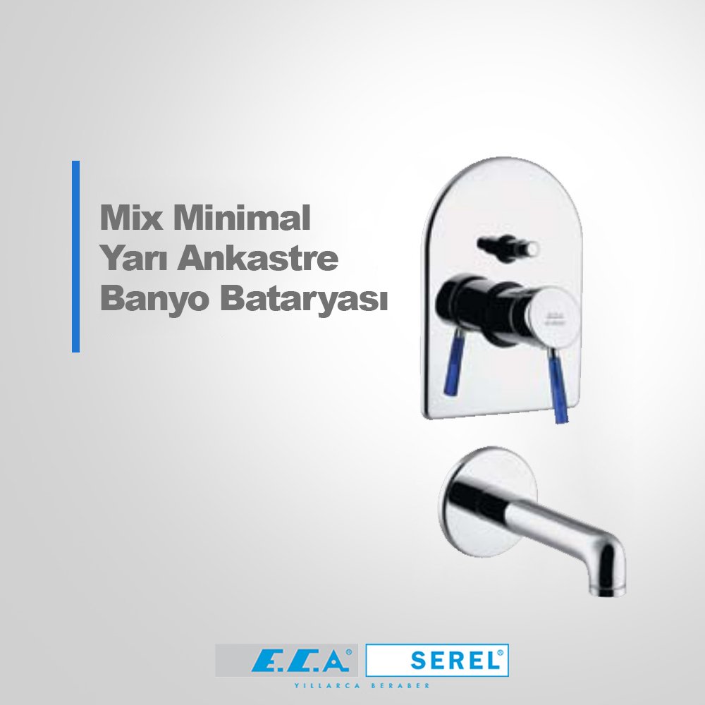 ECA Mix Minimal Yarı Ankastre Banyo Bataryası