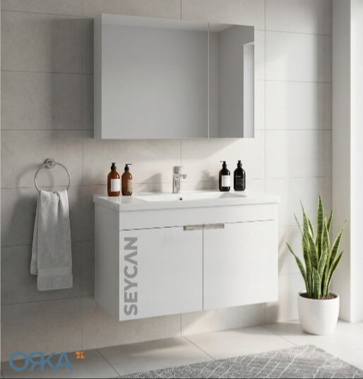 Orka Desna 90 cm Asma Banyo Dolabı
