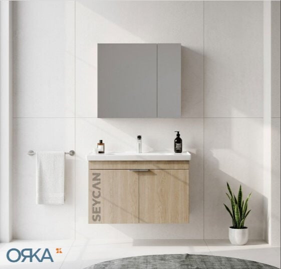 Orka Desna 90 cm Asma Banyo Dolabı