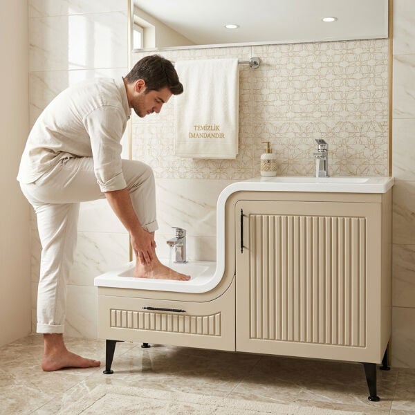 Ubm Lotus 115 cm Abdest Banyo Dolabı
