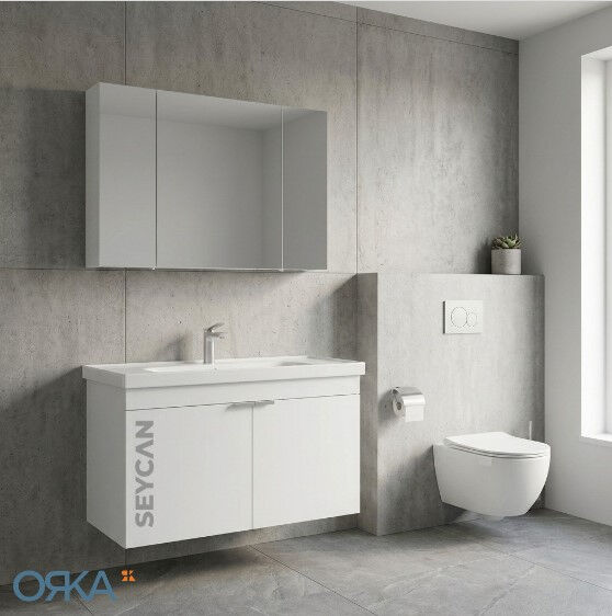Orka Desna 100 cm Asma Banyo Dolabı