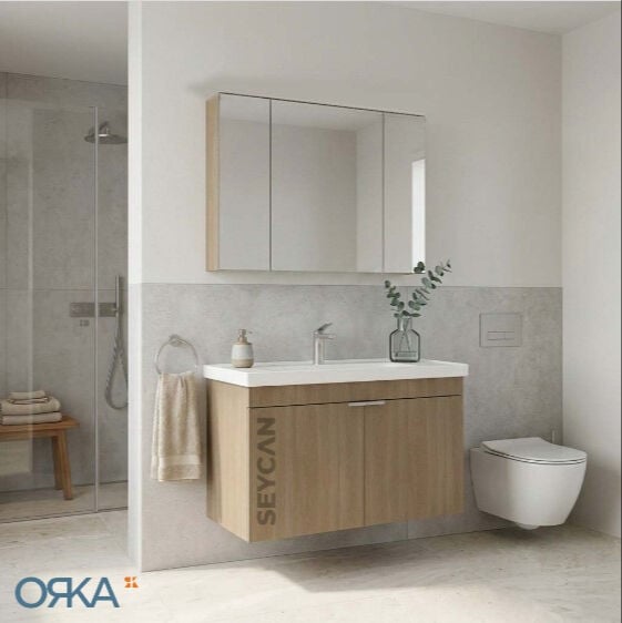 Orka Desna 100 cm Asma Banyo Dolabı
