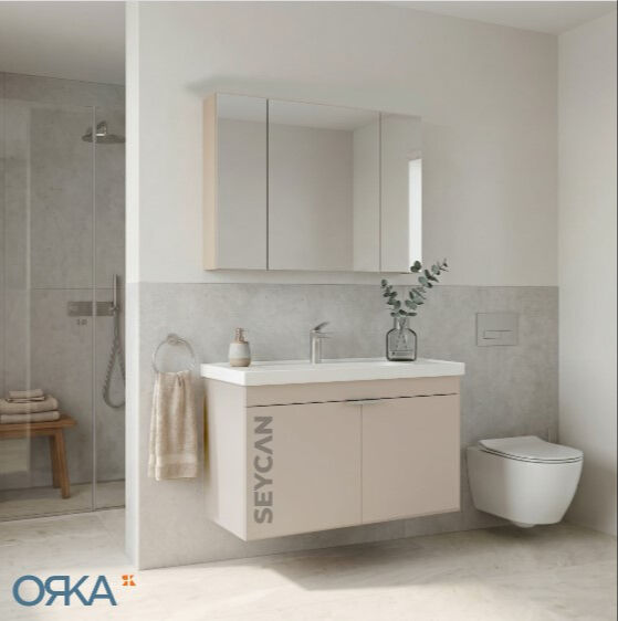 Orka Desna 100 cm Asma Banyo Dolabı