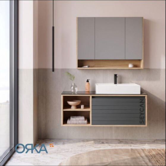 Orka Prato 120 cm Asma Banyo Dolabı