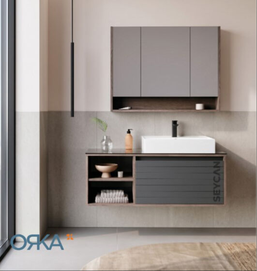 Orka Prato 120 cm Asma Banyo Dolabı