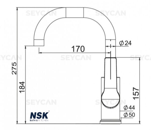 Nsk Armatür Nobia Kuğu Lavabo Bataryası