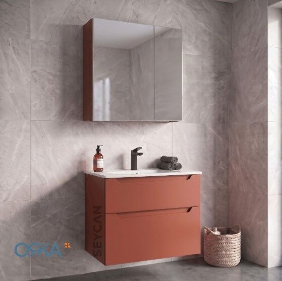 Orka Messina Ayna Dolaplı Banyo Dolabı 85 cm