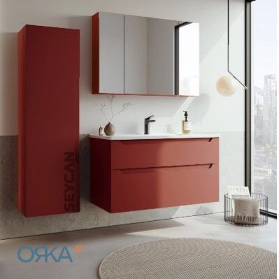 Orka Messina Ayna Dolaplı Banyo Dolabı 85 cm