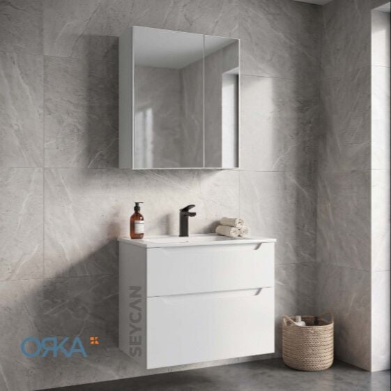 Orka Messina Ayna Dolaplı Banyo Dolabı 65 cm