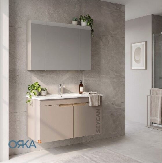 Orka Lena 100 cm Kapaklı Banyo Dolabı