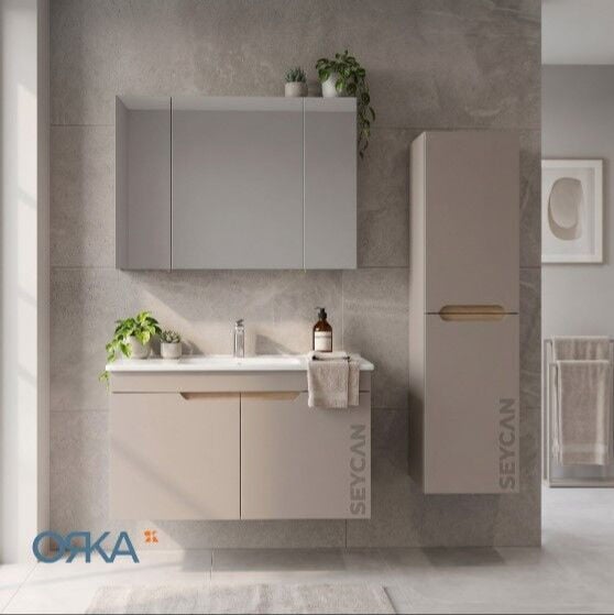 Orka Lena 100 cm Kapaklı Banyo Dolabı