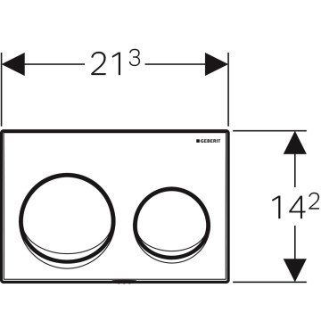 Geberit Alpha 10 Kumanda Kapağı Çift Basmalı Beyaz