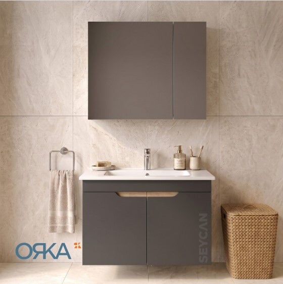 Orka Lena 85 cm Kapaklı Banyo Dolabı