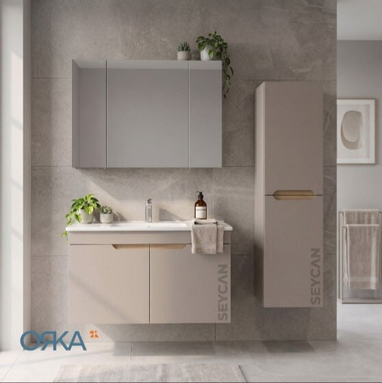 Orka Lena 85 cm Kapaklı Banyo Dolabı