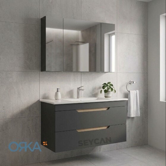 Orka Lena 100 cm Çekmeceli Banyo Dolabı