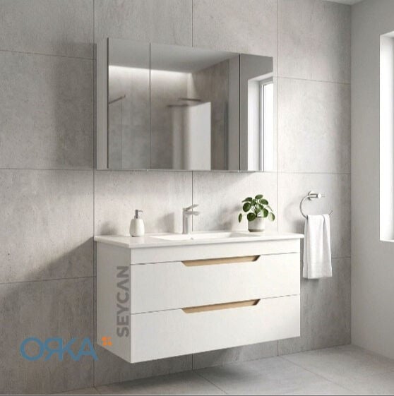 Orka Lena 100 cm Çekmeceli Banyo Dolabı