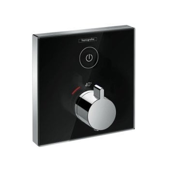 Hansgrohe Shower Select Glass Termostatik Batarya Siyah-Krom 15737600