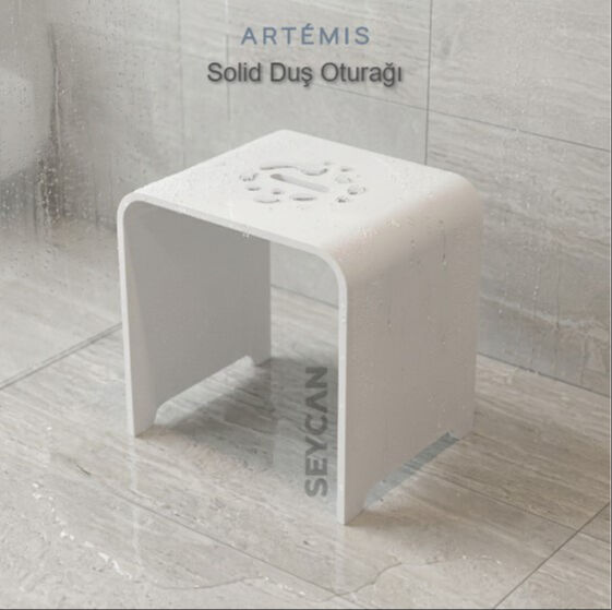 Artemis Solid Duş Oturağı Beyaz