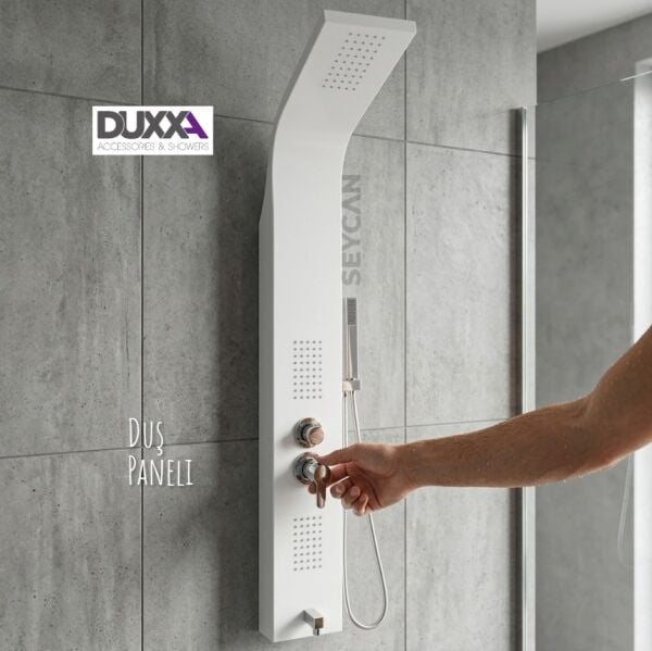 Duxxa Paslanmaz Duş Paneli Beyaz