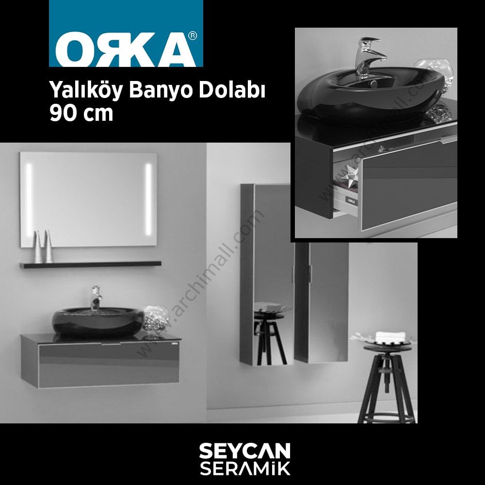 Yalıköy 90 cm Banyo Dolabı