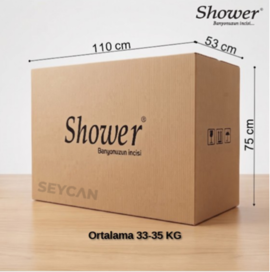 Shower Ceylin Abdest Dolabı Kapaklı Sistem
