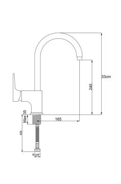 Newarc Aqua Evye Bataryası Oval Borulu Krom