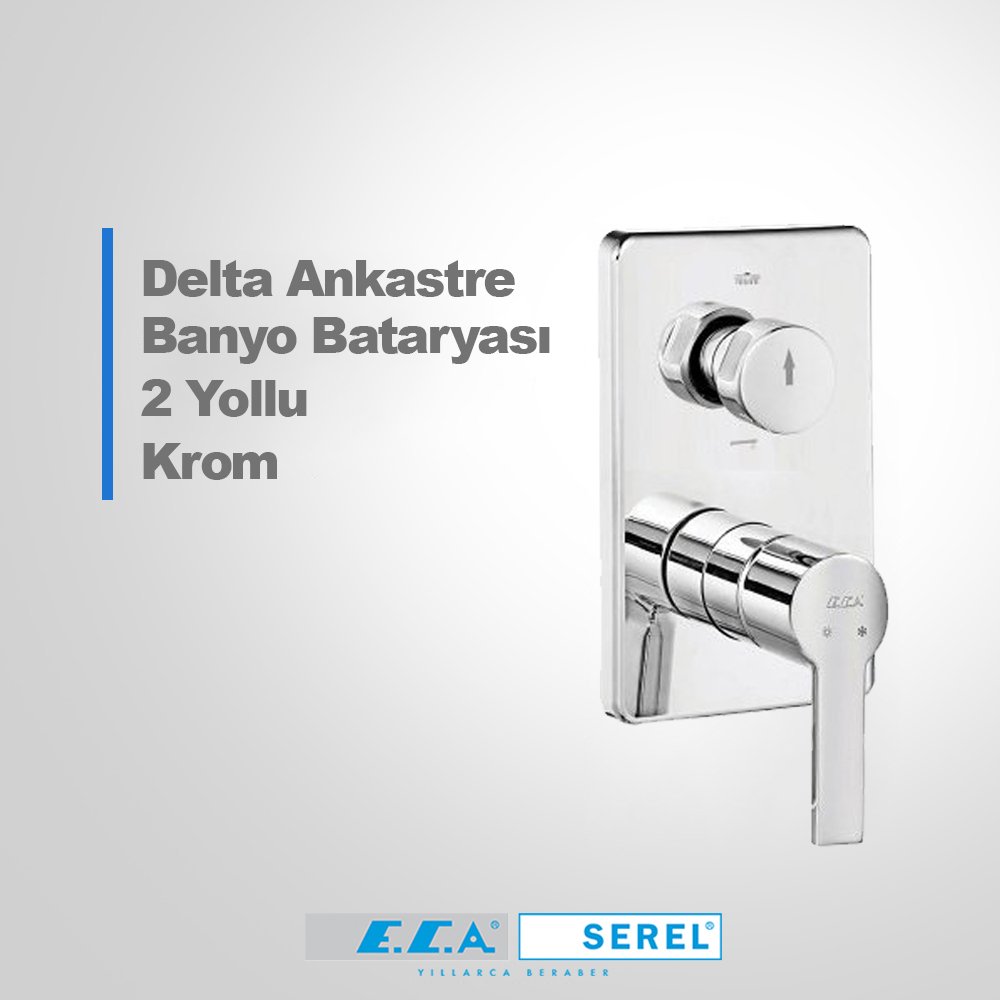 Eca Delta Ankastre Banyo Bataryası 2 Yollu Sıva Üstü