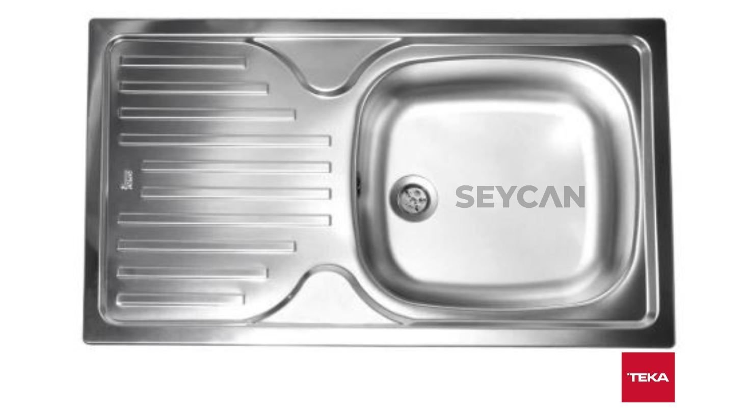 Teka İnfant 45 1B 1D Sol Damlalıklı Parlak Yüzey Çelik Evye