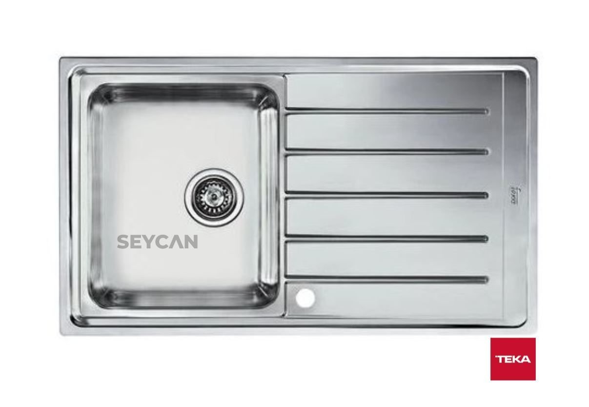 Teka Vitae 45 B 1B 1D Sağ Damlalıklı Mikro Keten Dokulu Çelik Evye