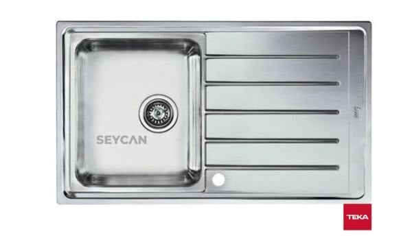 Teka Vitae 45 B 1B 1D Sağ Damlalıklı Parlak Yüzey Çelik Evye