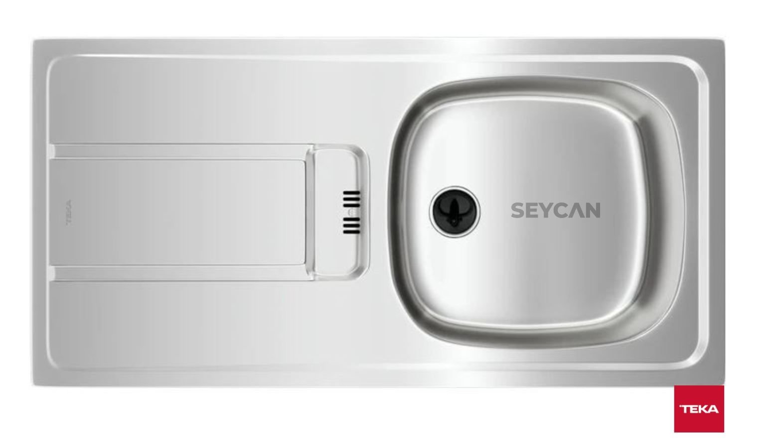 Teka Gravıty 45 E-XM 1B 1D Sol Damlalıklı Mikro Keten Dokulu Çelik Evye